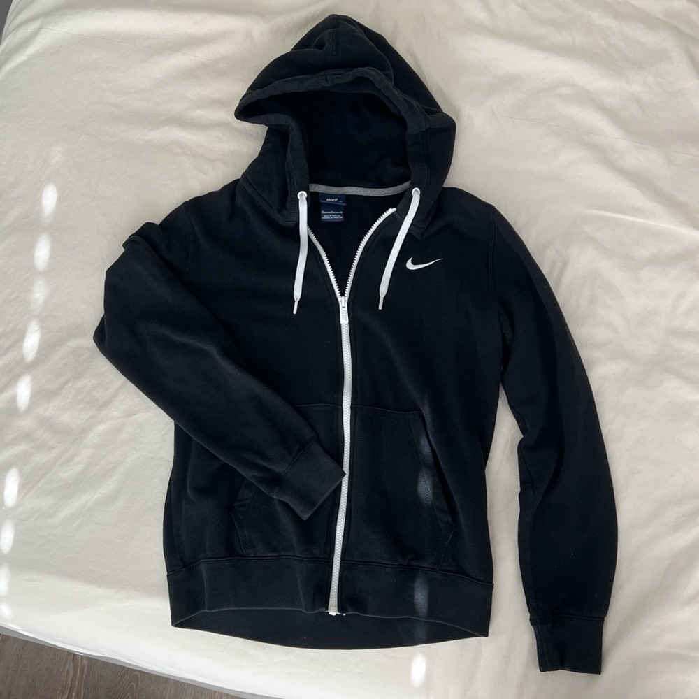 Nike Black Hoodie with White Accents